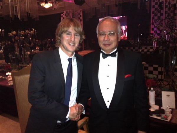 Owen Wilson and the Prime Minister of Malaysia